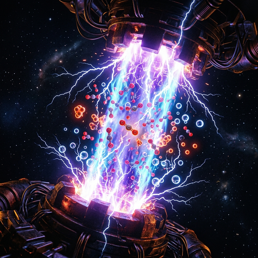 Electromagnetic plasma reactor splitting CO2